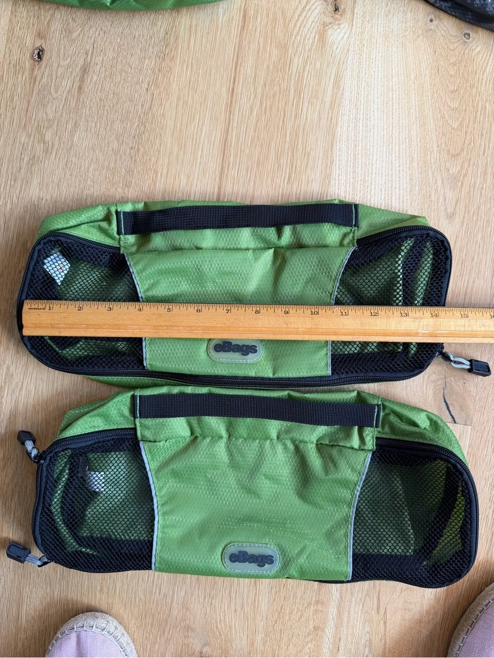 Lot of 10 eBags packing cubes in four sizes